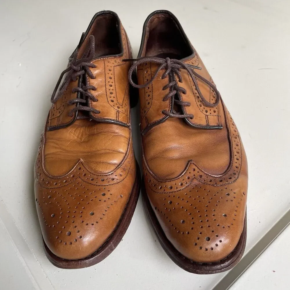 Allen Edmonds 8 D‎ McAllister Wingtip Oxford Dress Shoes Walnut Brown Leather
